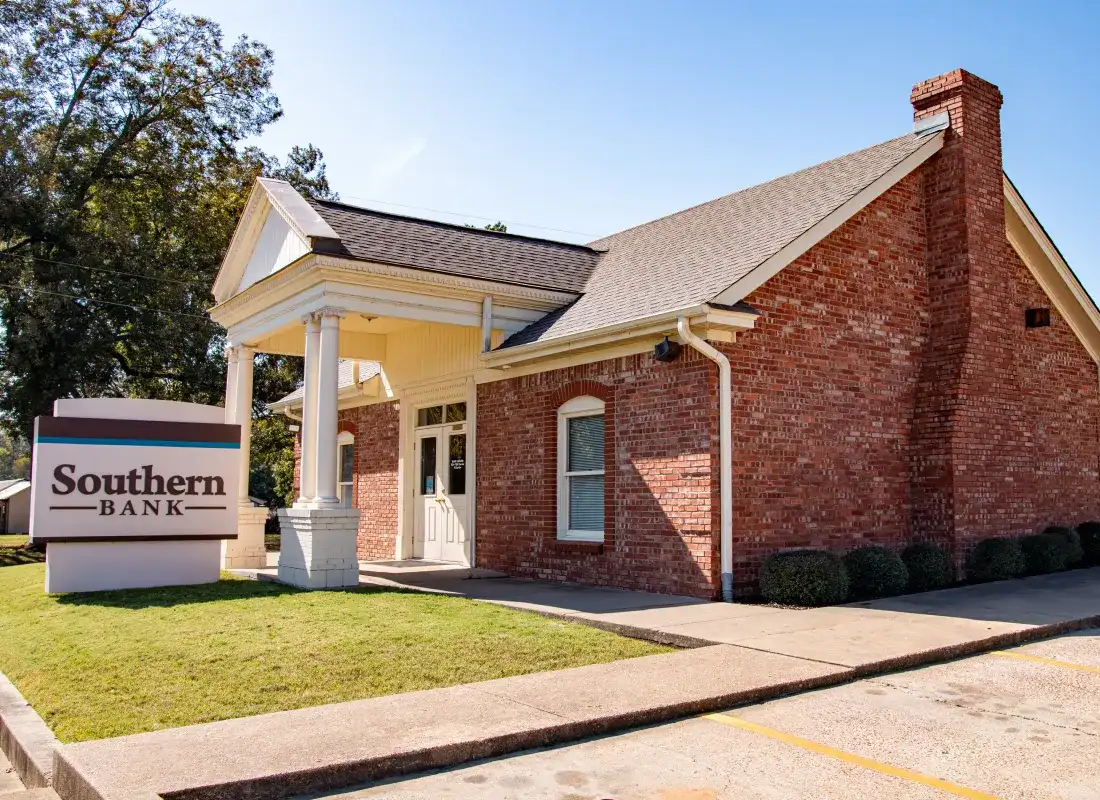 Southern Bank building in Bradford, AR