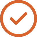 Orange Checkmark in Circle