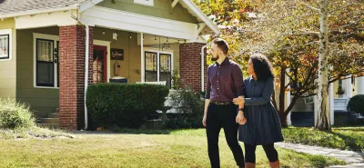 Couple house shopping