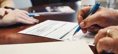 Signing paperwork