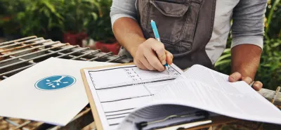 Filling out paperwork