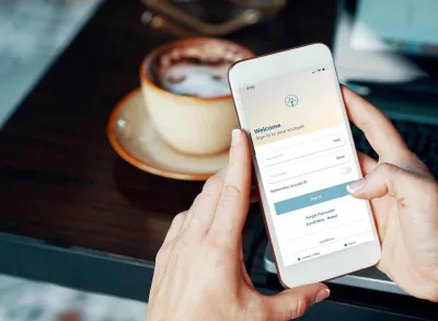 Southern Bank mobile app on cell phone